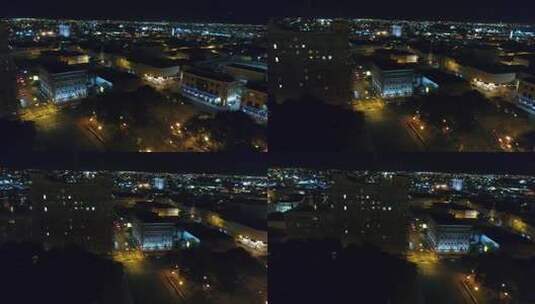 航拍城镇夜景高清在线视频素材下载