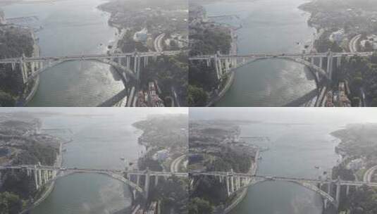 交通繁忙的水桥高清在线视频素材下载