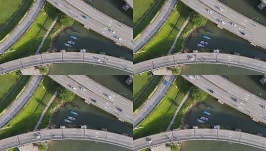 坐车抵达槟城大桥高清在线视频素材下载