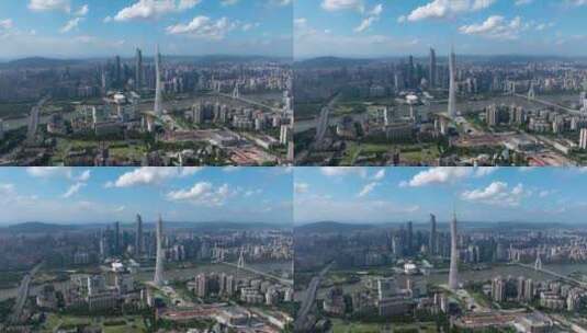 广州塔珠江新城大气航拍宣传片高清在线视频素材下载