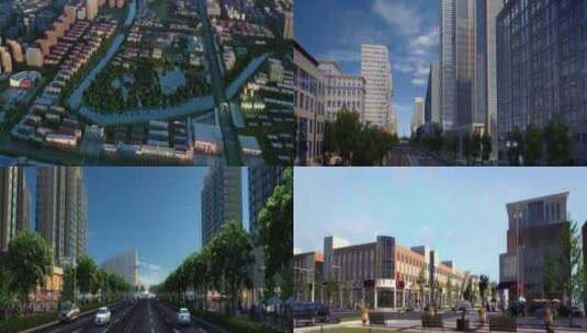 056三维城市发展城市建设建筑漫游动画高清在线视频素材下载