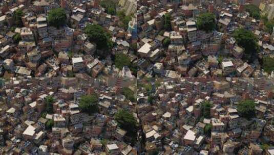 巴西里约热内卢巴西小羊的空中俯视图。4K高清在线视频素材下载