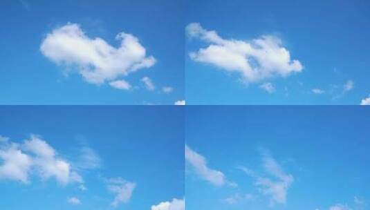 蓝天白云延时天空云朵飘动云层变化晴朗天气高清在线视频素材下载