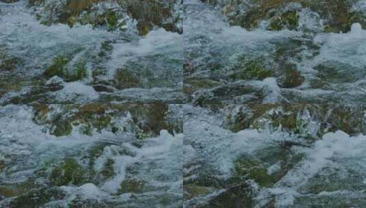 溪流河流流水水质水花纯净水高清在线视频素材下载