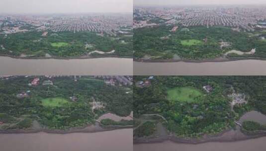 上海吴淞炮台湾国家湿地公园高清在线视频素材下载