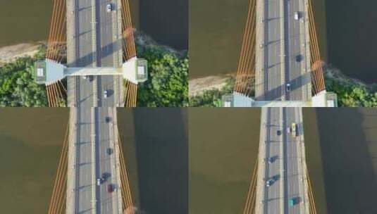 大桥上行驶的汽车高清在线视频素材下载