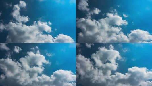 延时摄影蓝天白云漂亮的白云高清在线视频素材下载