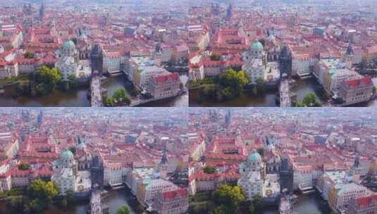 城市建筑物航拍镜头高清在线视频素材下载