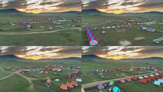 蒙古的惊人日落高清在线视频素材下载