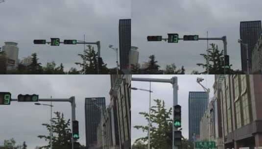 城市监控红绿灯交通实拍高清在线视频素材下载