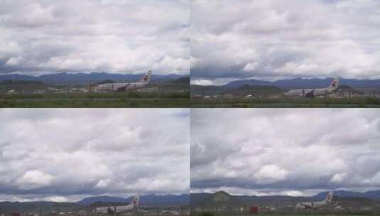 机场飞机起飞下降高清在线视频素材下载