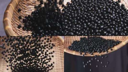黑豆 谷物 农产品 杂粮高清在线视频素材下载