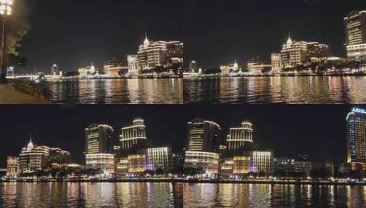 广州十三行夜景珠江灯饰高清在线视频素材下载