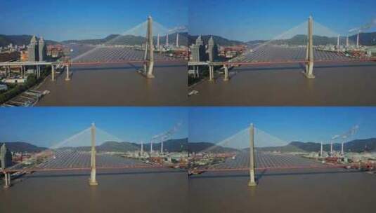 航拍福州青洲大桥高清在线视频素材下载