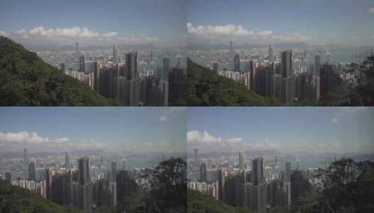 香港平顶山俯瞰香港高清在线视频素材下载