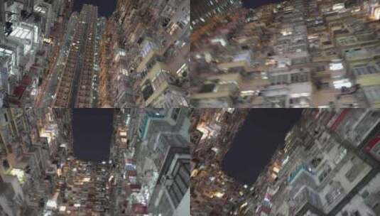 香港怪兽大厦夜景风光高清在线视频素材下载
