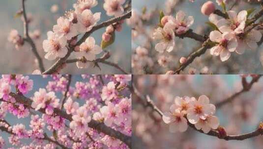 桃花花朵高清在线视频素材下载