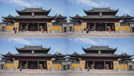 苏州重元寺寺庙 烧香拜佛寺庙佛像高清在线视频素材下载