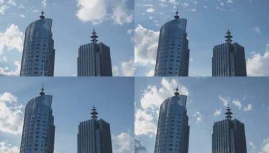 临沧标志性建筑大楼延时之二高清在线视频素材下载