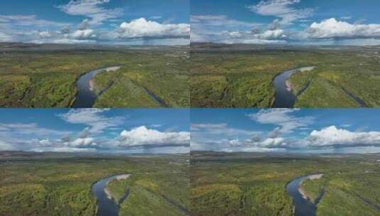 根河湿地风景高清在线视频素材下载