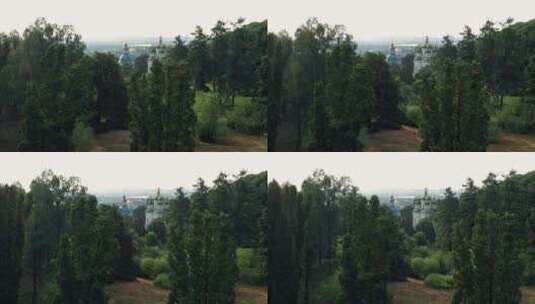 从植物园看基辅市和教堂高清在线视频素材下载