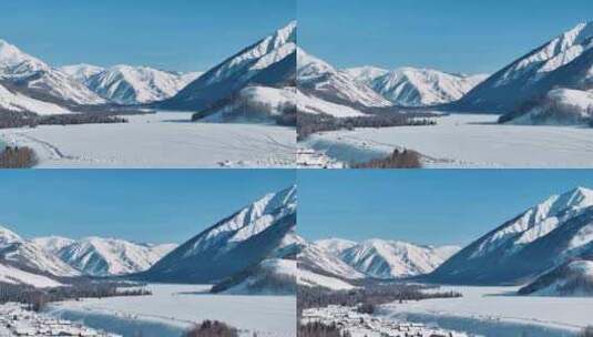 新疆冬季旅游高清在线视频素材下载