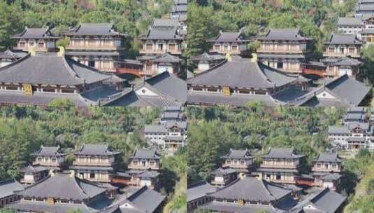 安福寺庙航拍特写高清在线视频素材下载