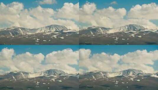 亚美尼亚的风景和山脉云在亚美尼亚雪峰上移高清在线视频素材下载