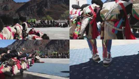 西藏牧民舞蹈高清在线视频素材下载