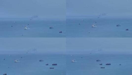 海南三亚凤凰岛游艇航拍高清在线视频素材下载
