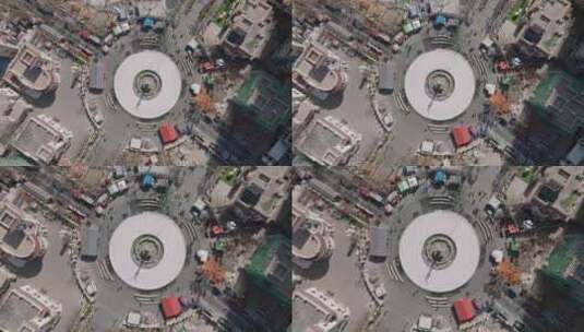 天津意式风情街罗马广场高清在线视频素材下载