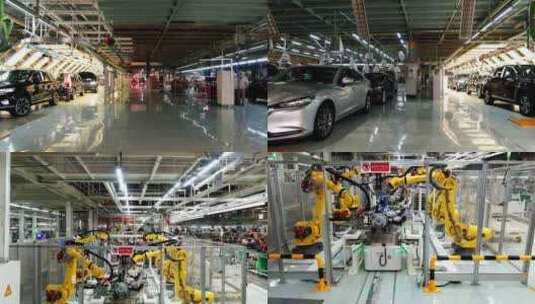 中国一汽红旗汽车工厂高清在线视频素材下载