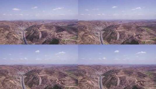 8K甘肃黄土高原地质地貌航拍延时高清在线视频素材下载