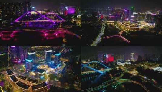 广州南沙区夜景高清在线视频素材下载