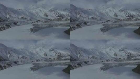 西藏昌都来古冰川万年冰川高空航拍高清在线视频素材下载