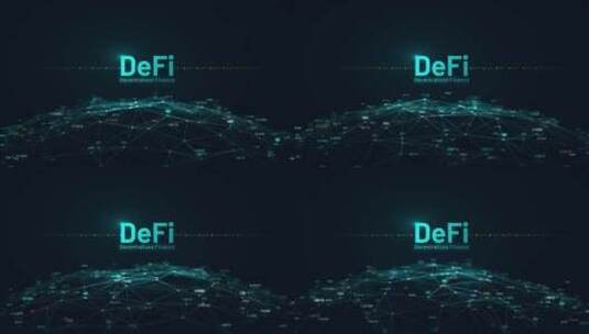 去中心化金融Defi加密货币数字地球4K高清在线视频素材下载