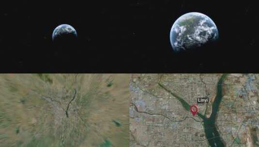 临沂市从太空到地球高清在线视频素材下载