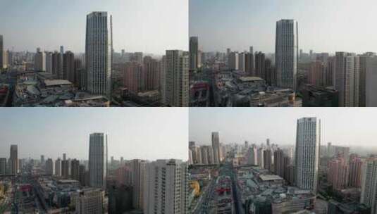 天津中粮广场航拍高清在线视频素材下载