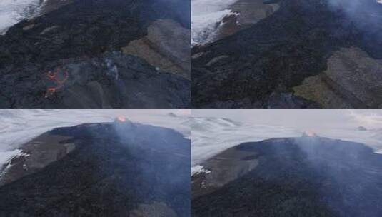 火山，喷发，熔岩，烟雾高清在线视频素材下载