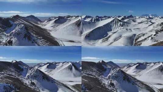 西藏纳木错雪山航拍原创高清在线视频素材下载