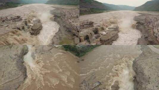 黄河壶口瀑布黄河江河山河河流奔腾黄河01高清在线视频素材下载