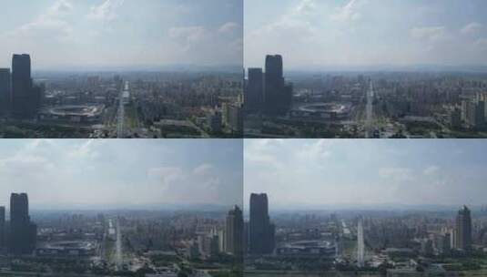 江西南昌之星摩天轮航拍高清在线视频素材下载