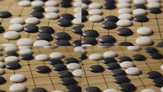 围棋棋子棋盘棋局高清在线视频素材下载