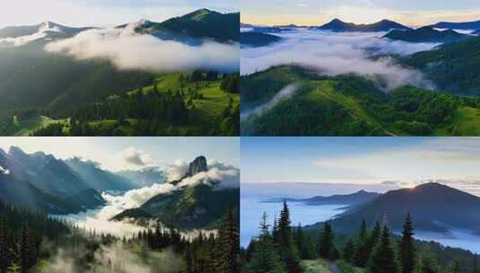 壮丽山河云海景观高清在线视频素材下载