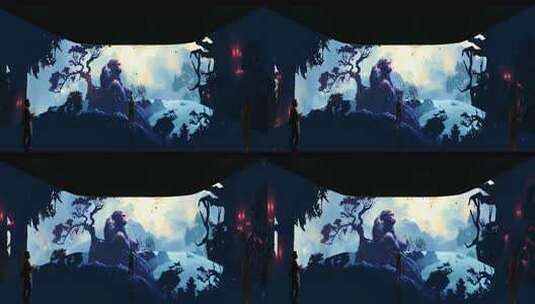 山海经-狌狌沉浸式空间效果高清在线视频素材下载