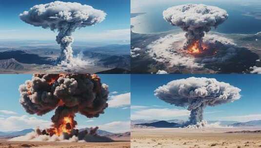 核爆蘑菇云效果展示高清在线视频素材下载