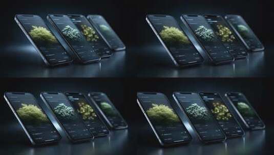 手机应用展示微生物科研创新界面高清在线视频素材下载