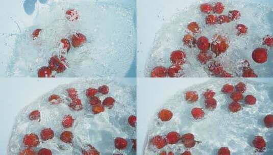 荔枝入水溅起水花素材高清在线视频素材下载