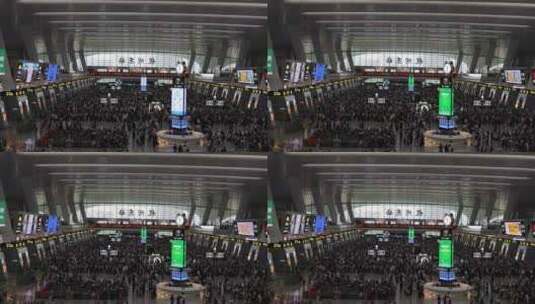 徐州 高铁站 行李箱 乘客 游客 脚步高清在线视频素材下载