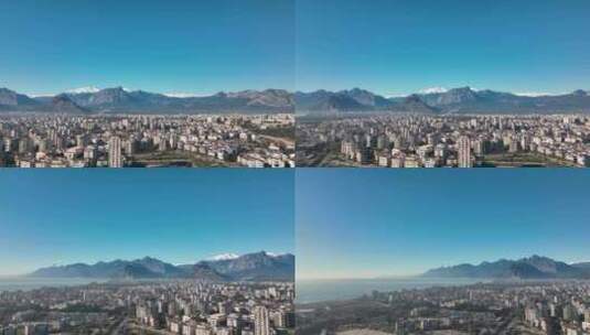 山脚下的城市高清在线视频素材下载